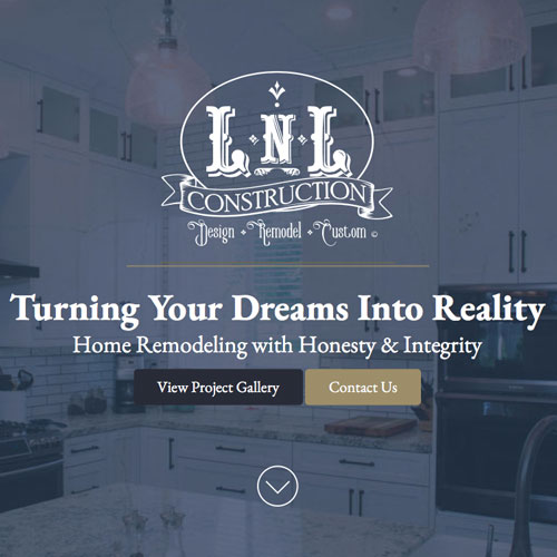 Responsive website development for LNL Construction