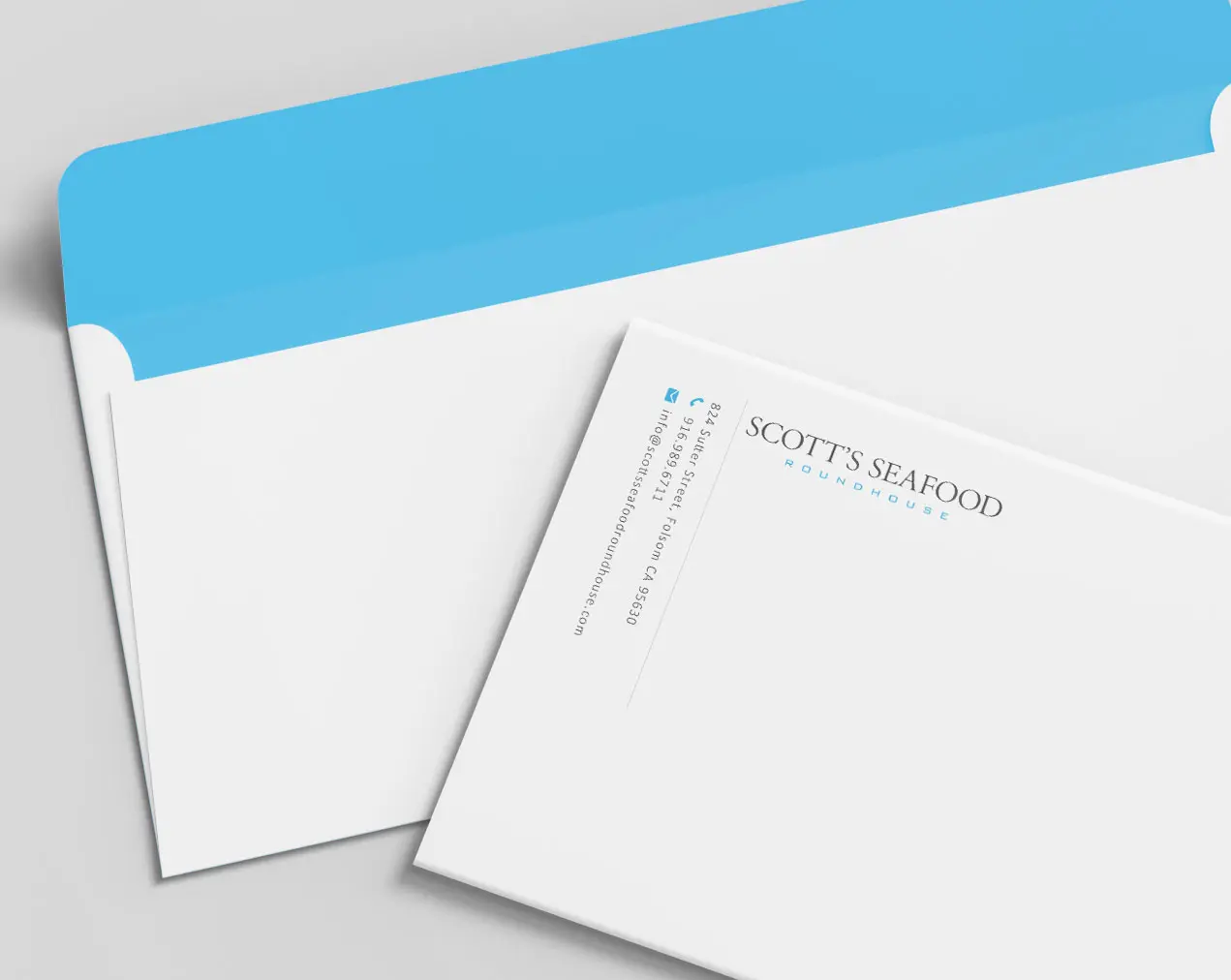 Scott's Seafood Roundhouse restaurant letterhead design