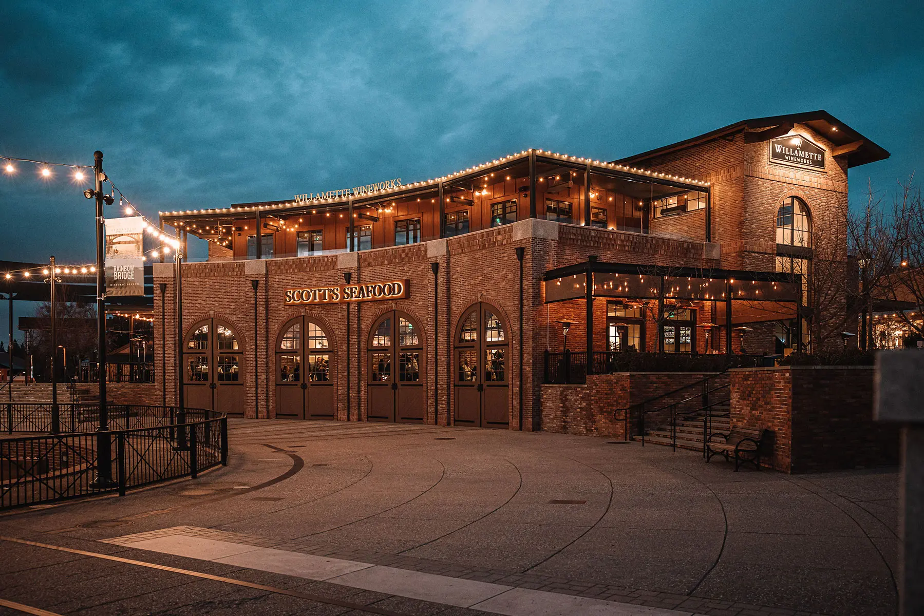Scotts Seafood Restaurant exterior logo signage design