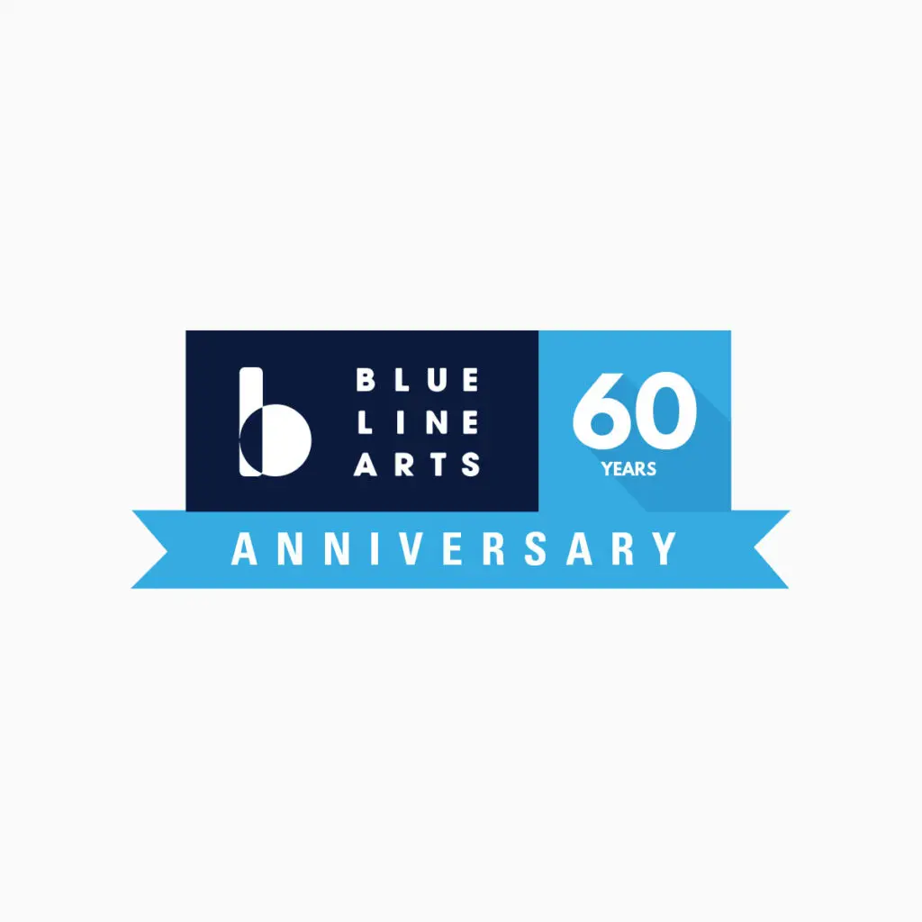 Blue Line Arts Gallery 60th anniversary logo design
