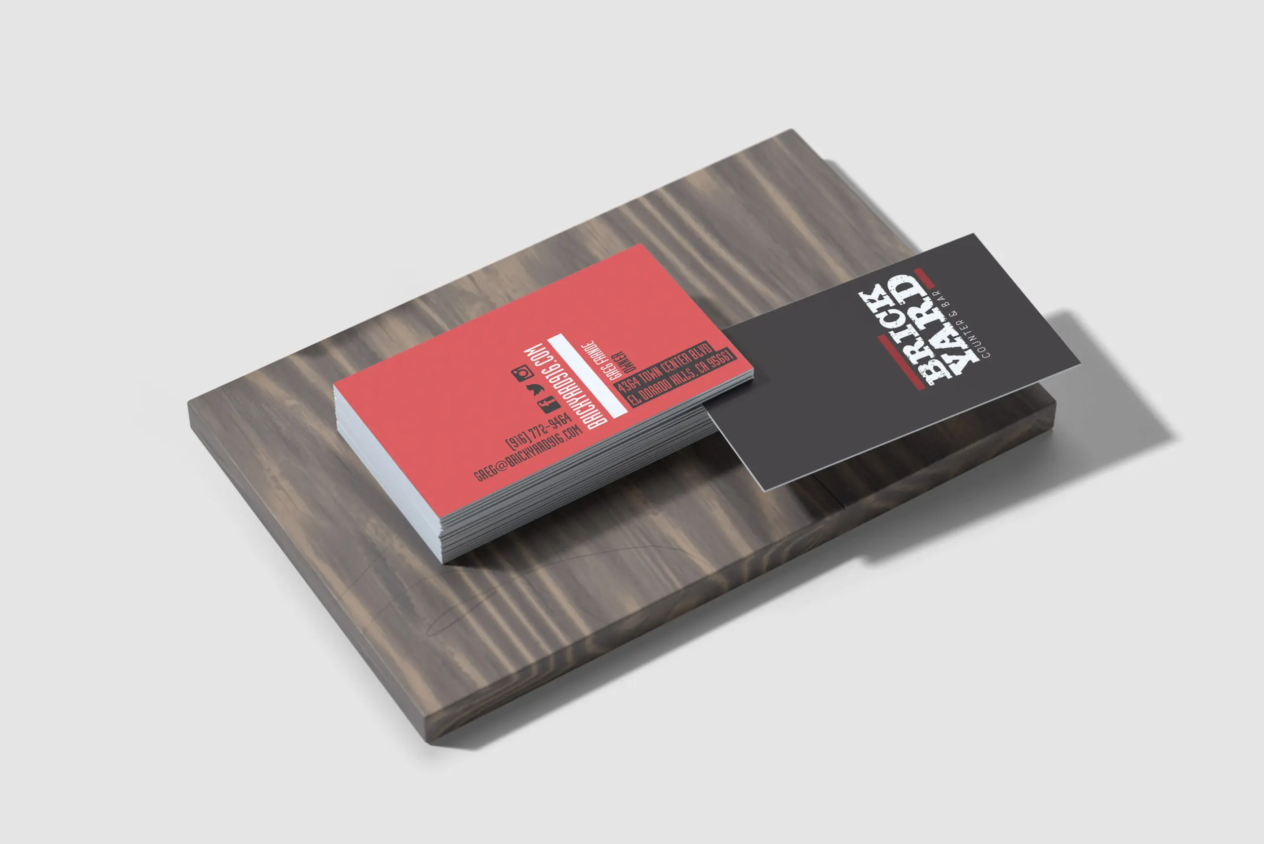 Brickyard restauarnt business cards