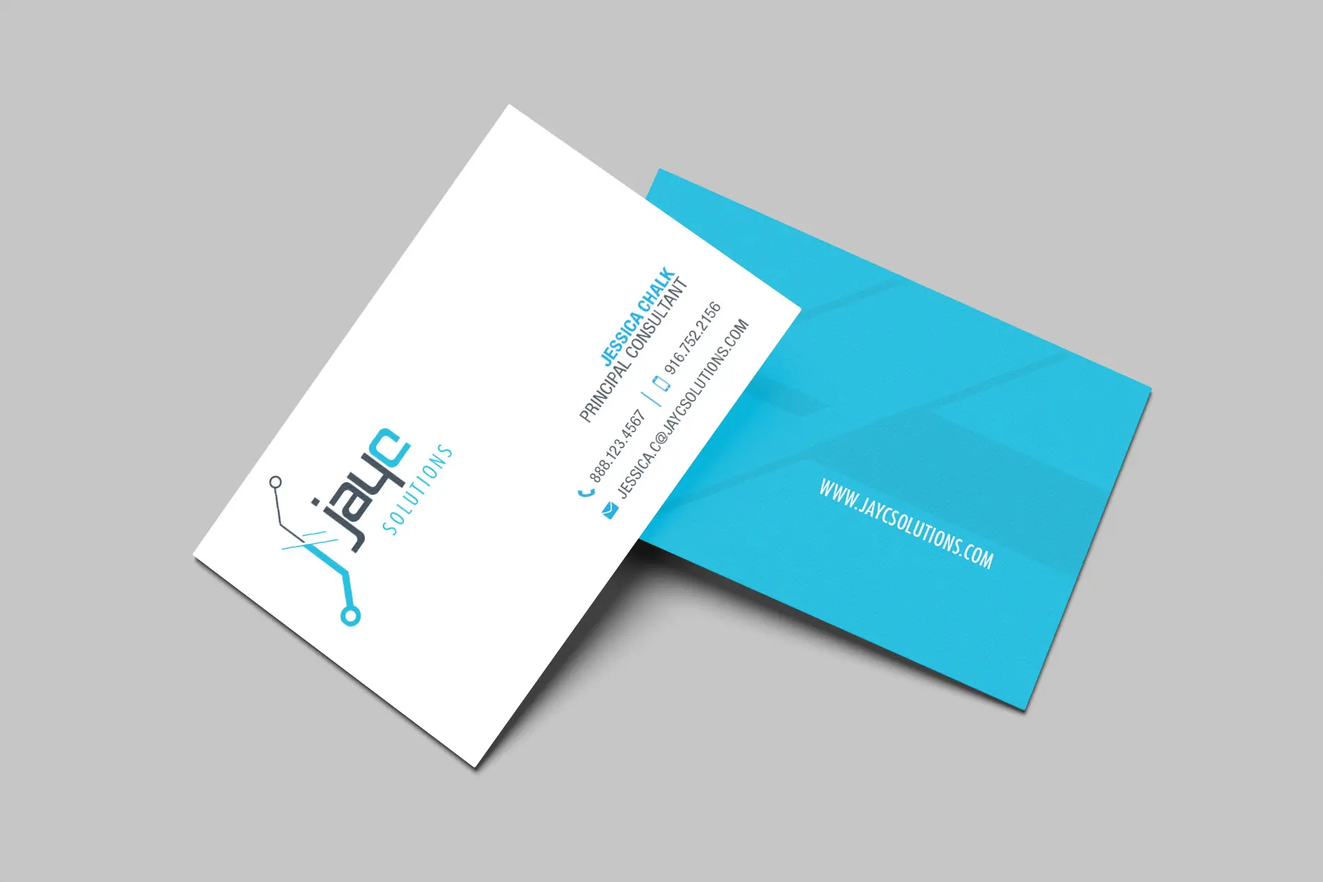 Jayc Solutions business card design