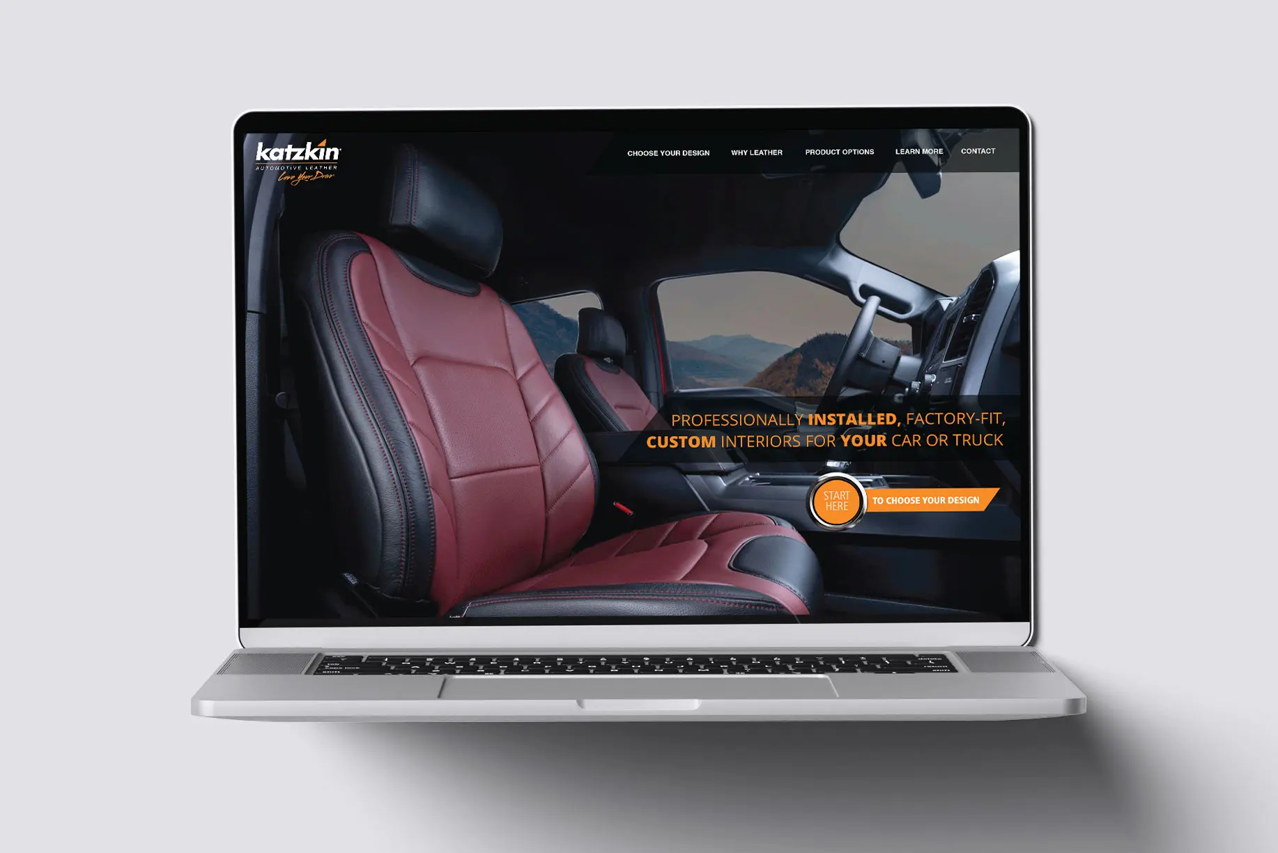 Katzkin website home page design