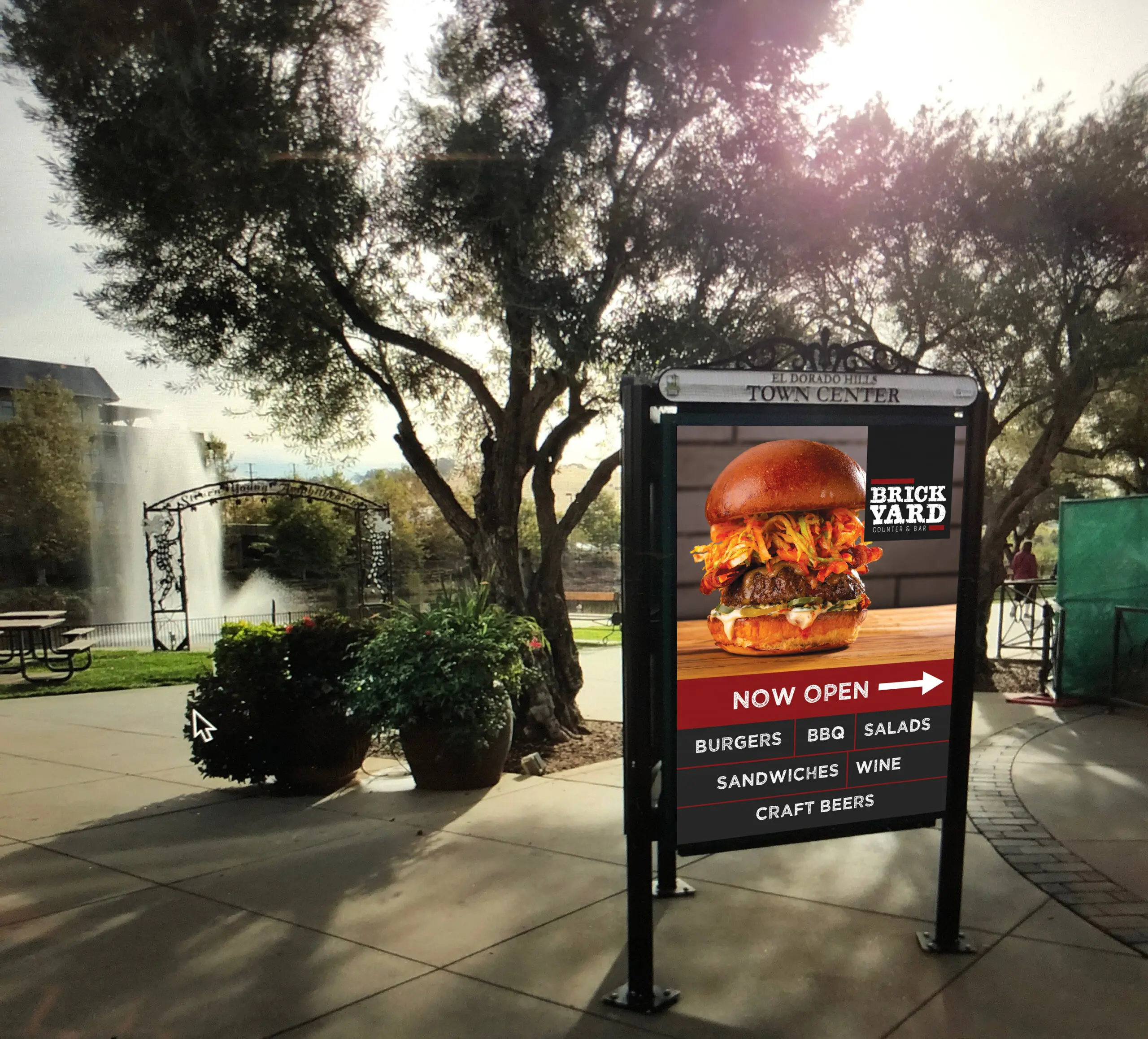 Brickyard poster location signage