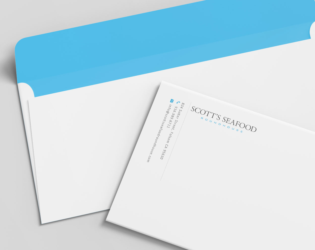 Scott's Seafood Roundhouse restaurant letterhead design