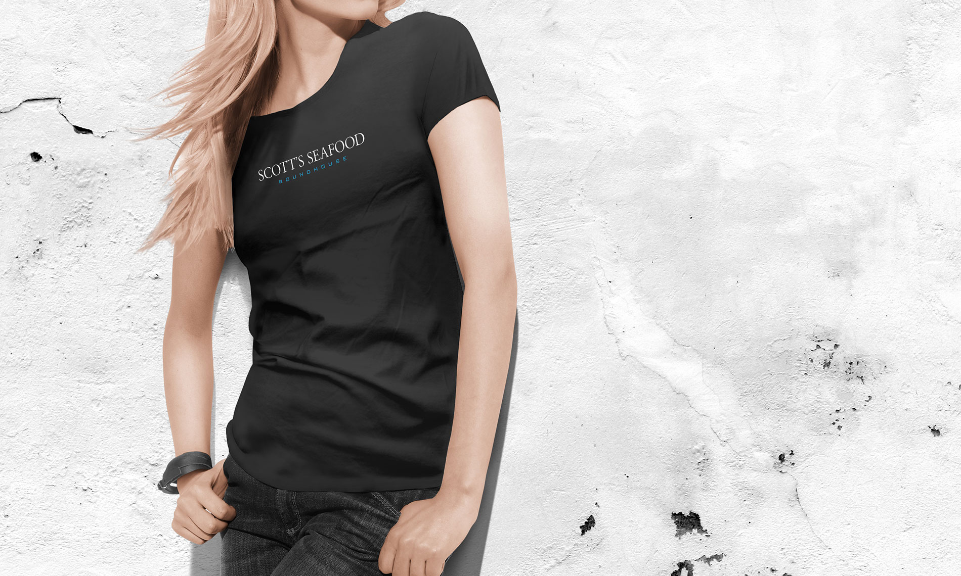 Scott's Seafood Roundhouse restaurant T-Shirt design
