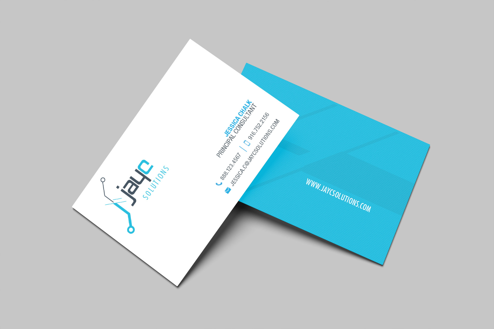 Jayc Solutions business card design