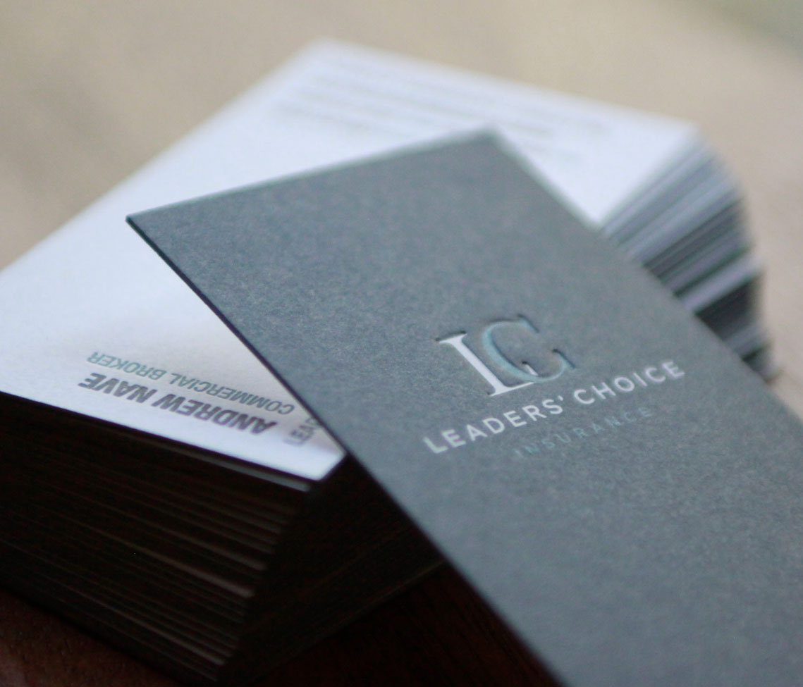 custom letter pressed business cards